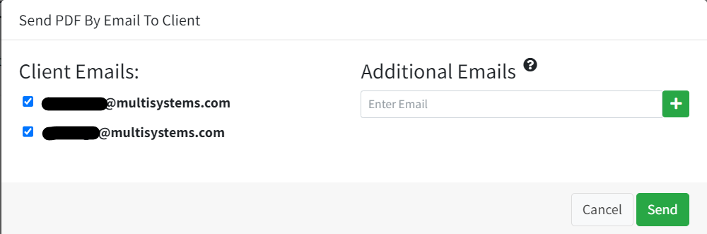 Email modal