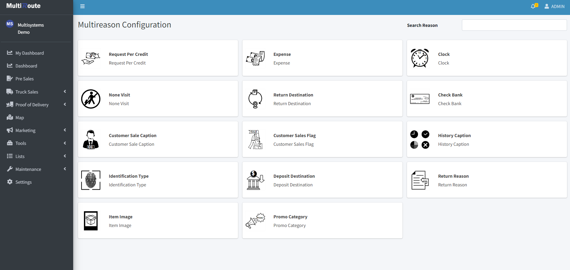 MultireasonCodeMaintenance